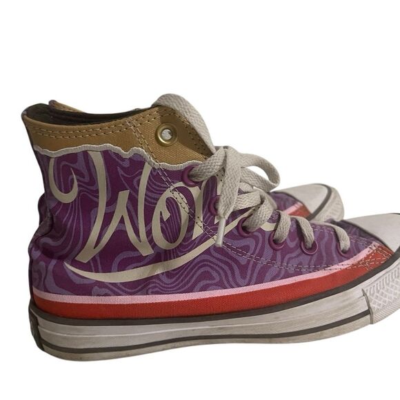 Converse x Willy Wonka Swirl Chuck Taylor All Star Hi Sneaker Purple Size 8 W - Picture 10 of 16